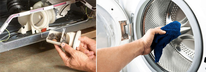 Как достать предмет из барабана стиральной машины Иногда это можно сделать, просто проверив фильтр, а иногда приходится снимать заднюю или переднюю крышку