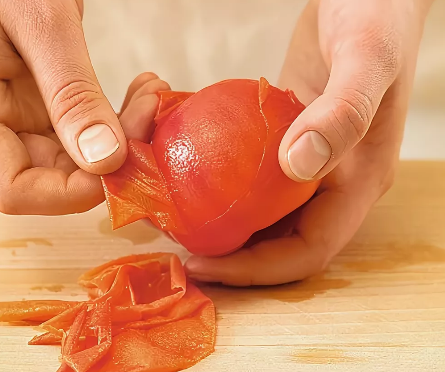 Как снять кожуру с помидора