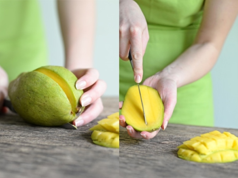 Нужно ли и как чистить, порезать манго с косточкой в домашних условиях быстро и правильно, как едят манго, фото