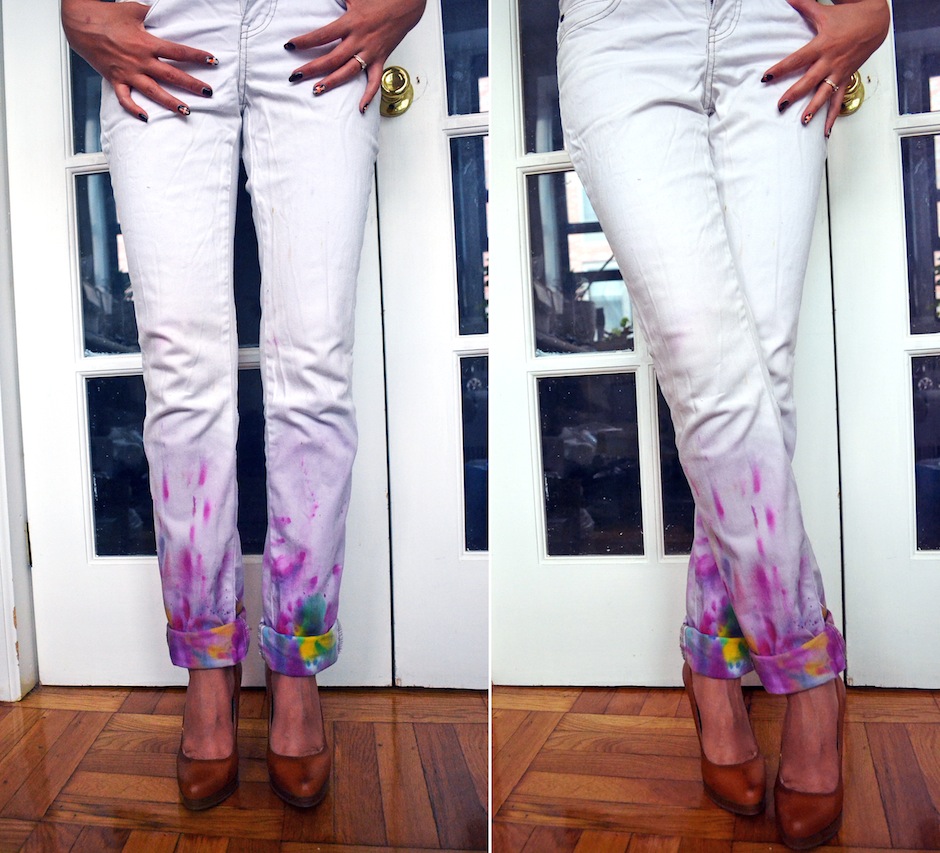 Новые джинсы красятся при носке, красят ноги, одежду: что делать, чтобы джинсы не красились, как закрепить цвет? можно ли вернуть джинсы, обратно в магазин, если они красятся? как правильно замочить джинсы в уксусе, чтобы они не красились?