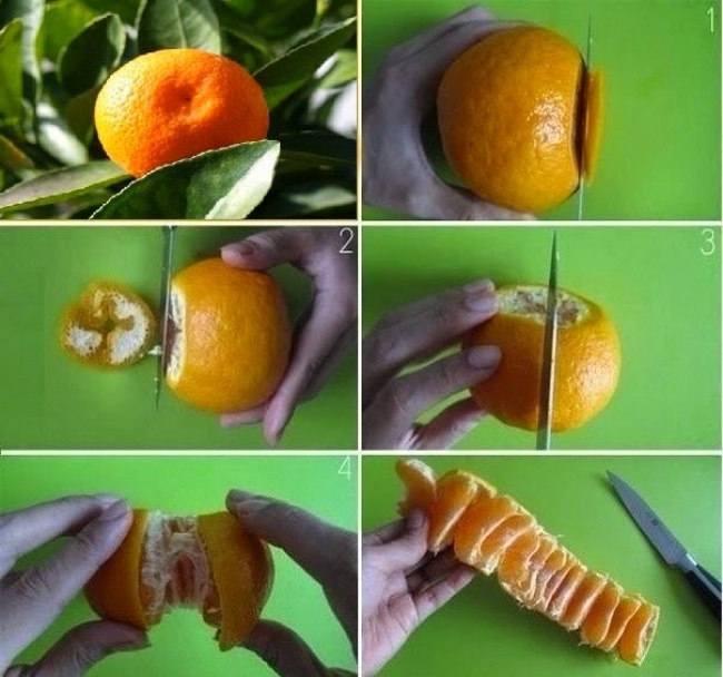 Как почистить апельсин
