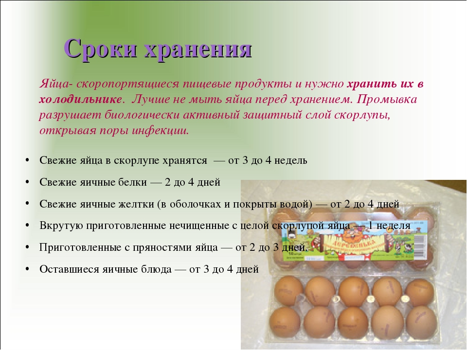 Сколько хранятся вареные и сырые яйца