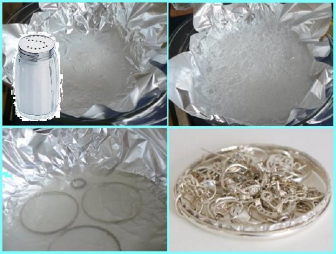 Чистка серебра содой и фольгой в домашних условиях