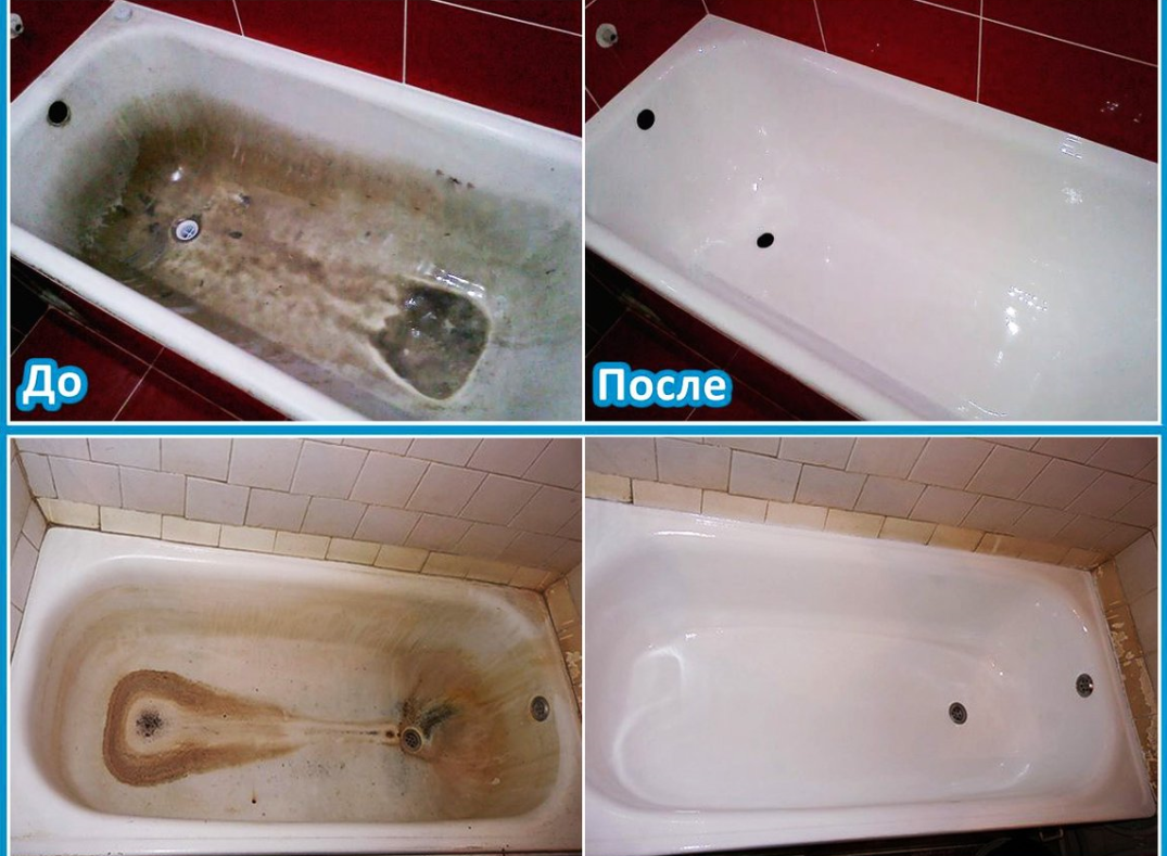 Как отреставрировать и восстановить эмаль на старой чугунной ванне в домашних условиях Как обновить покрытие ванной своими руками