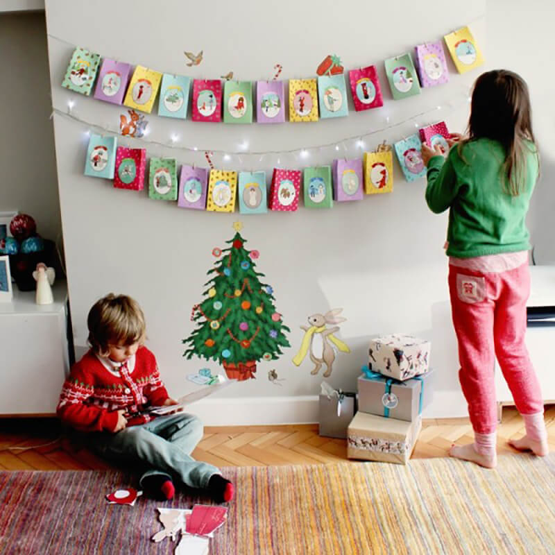 Адвент-календарь для детей к новому году своими руками с шаблонами и заданиями, которые можно распечатать