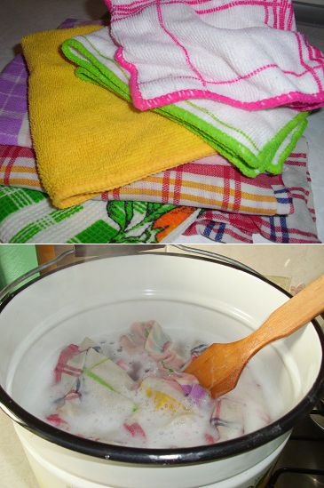 Как отстирать кухонные полотенца в домашних условиях: 20 лучших способов и средств