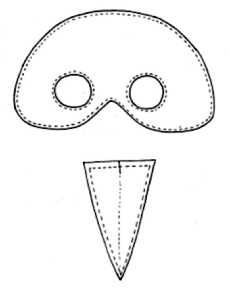 Нос из бумаги. Маска журавля. Выкройка маскарадной маски. Выкройка карнавальной маски. Лекало маски карнавальной.