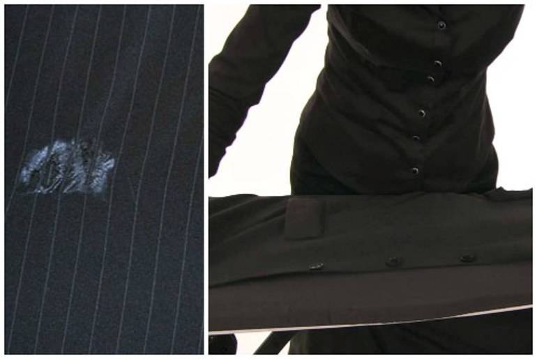 След от утюга на одежде появляется в результате неправильной глажки Способы убрать след от утюга на черной ткани или брюках