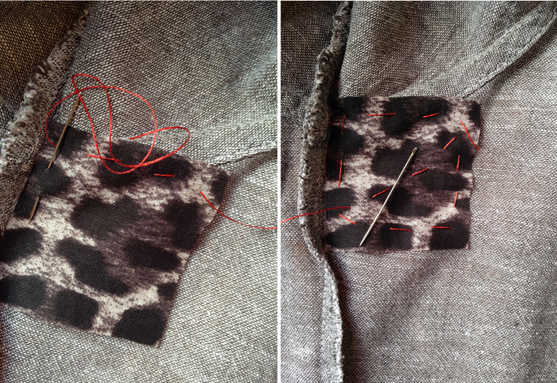 Как заштопать дырку на ткани незаметно вручную: на коленке, диване или носках