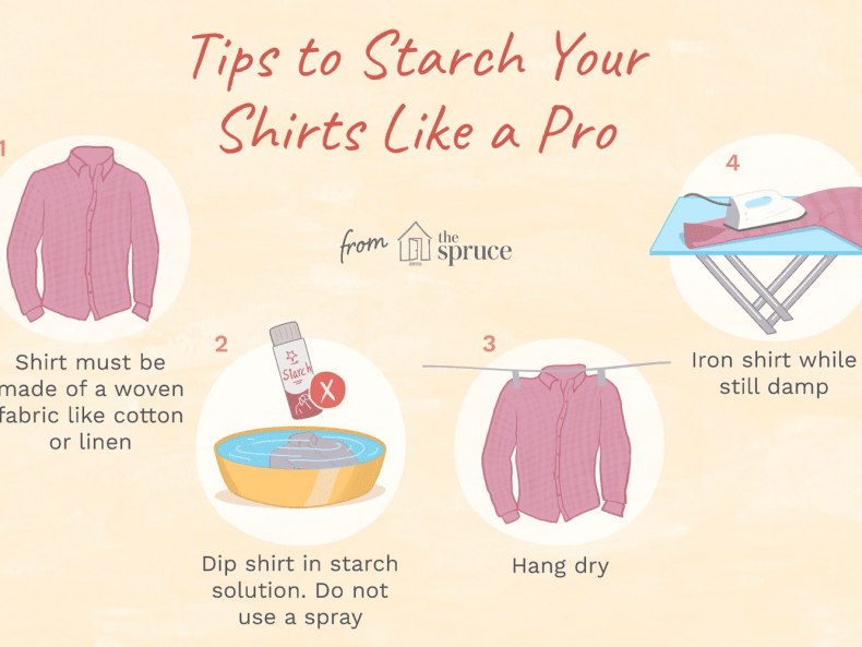 Как накрахмалить рубашку в домашних условиях
