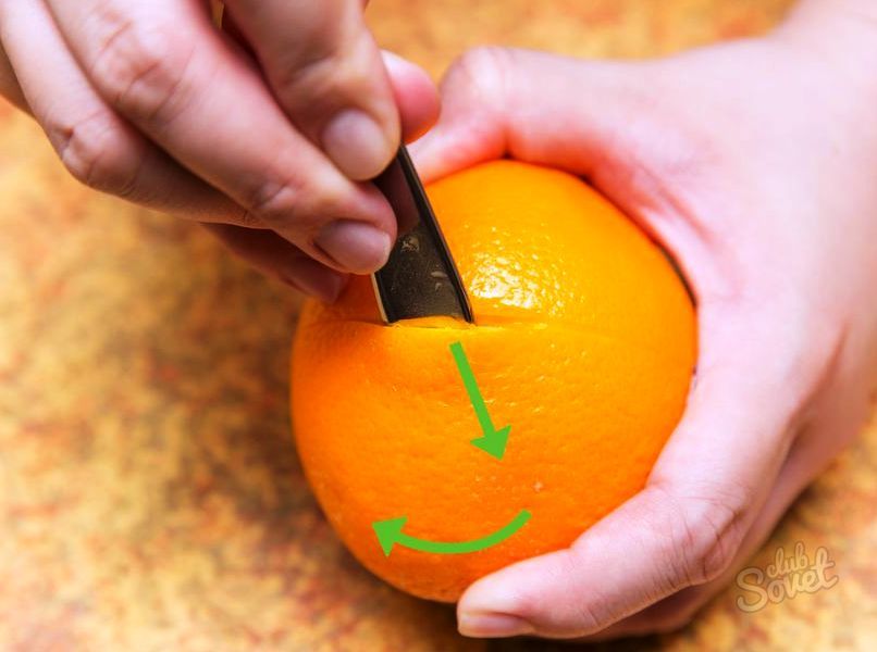 Как почистить апельсин быстро, без брызг и руками