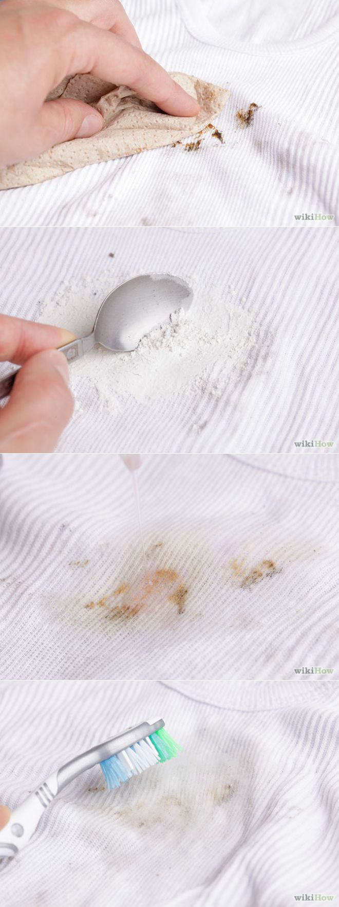 Как вывести с одежды пятно от масла - wikihow