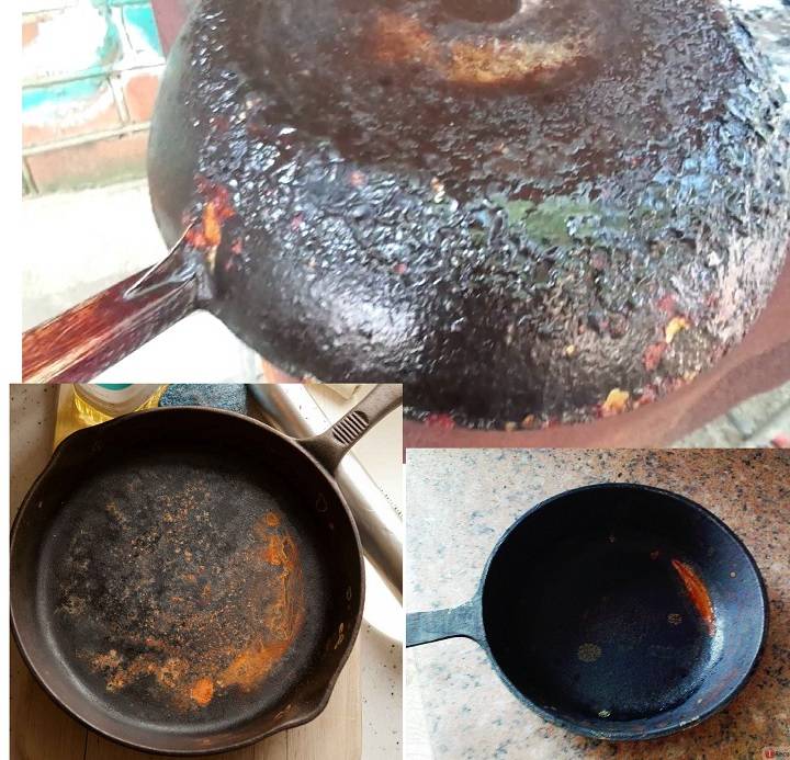 Пригорает чугунная сковорода, что делать, почему пригорает и все прилипает к сковороде, как готовить и жарить